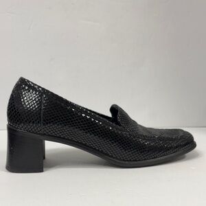 Sesto Meucci Loafers Womens  Leather Block Heel Office Classic Elegant